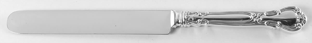 Chantilly (Sterling, 1895, Lion-Anchor-G, No Mono) Blunt Hollow Handle Knife W/Bolster by Gorham Silver-1