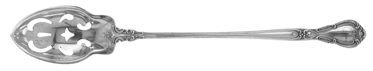 Chantilly (Sterling, 1895, Lion-Anchor-G, No Mono) Pierced Bowl Short Handle Olive Spoon by Gorham Silver-1
