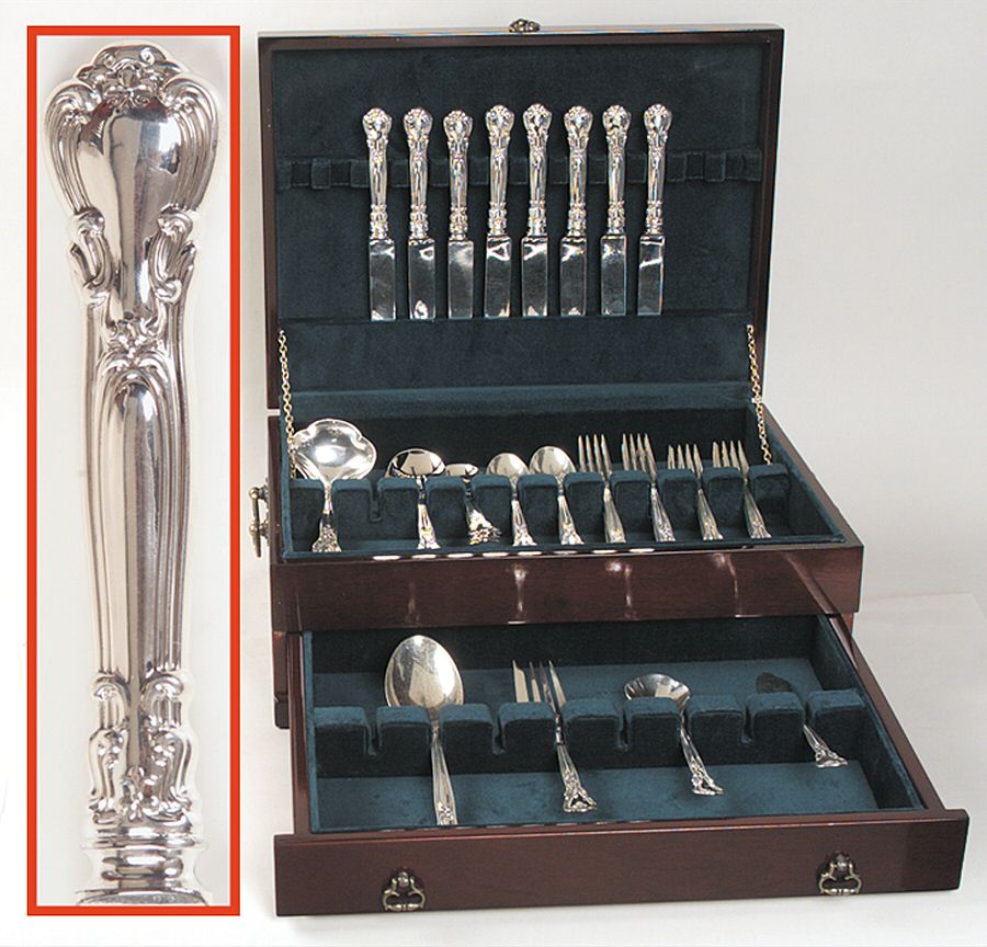 Chantilly (Sterling, 1895, Lion-Anchor-G, No Mono) 45 Piece Set by Gorham Silver-1