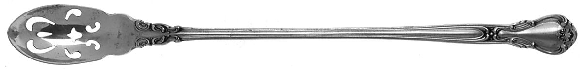 Chantilly (Sterling, 1895, Lion-Anchor-G, No Mono) Pierced Bowl Long Handle Olive Spoon by Gorham Silver-1
