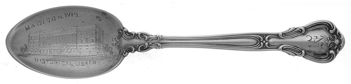 Chantilly (Sterling, 1895, Lion-Anchor-G, No Mono) Souvenir Spoon (Teaspoon) by Gorham Silver-1