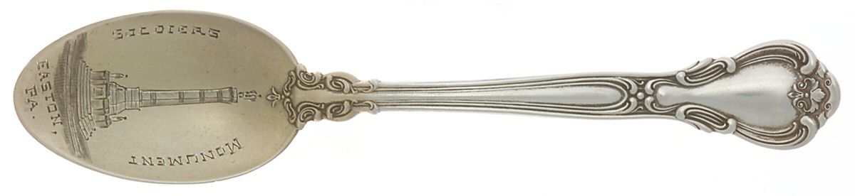 Chantilly (Sterling, 1895, Lion-Anchor-G, No Mono) Souvenir Spoon (Teaspoon) by Gorham Silver-1