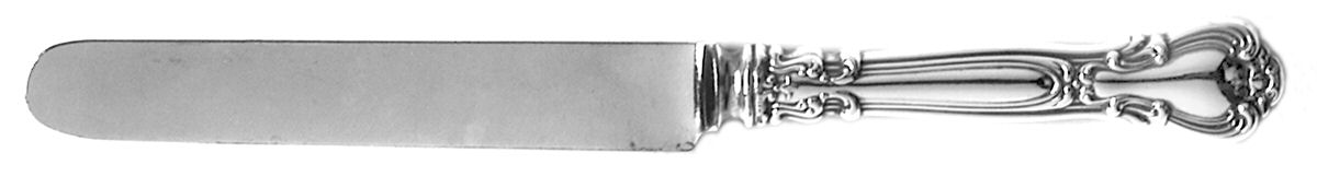 Chantilly (Sterling, 1895, Lion-Anchor-G, No Mono) Blunt Hollow Handle Knife W/Bolster by Gorham Silver-1