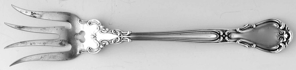 Chantilly (Sterling, 1895, Lion-Anchor-G, No Mono) Medium Chipped Beef Fork by Gorham Silver-1