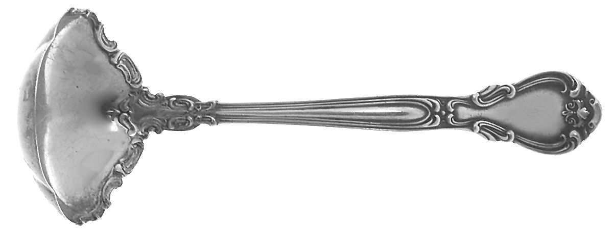 Chantilly (Sterling, 1895, Lion-Anchor-G, No Mono) Solid Piece Cream Ladle by Gorham Silver-1