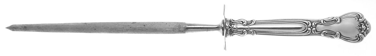 Chantilly (Sterling, 1895, Lion-Anchor-G, No Mono) Small Knife Sharpener W/Sterling Guard by Gorham Silver-1