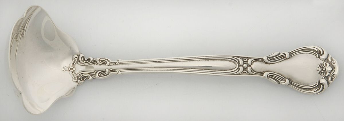 Chantilly (Sterling, 1895, Lion-Anchor-G, No Mono) Solid Piece Cream Ladle by Gorham Silver-1