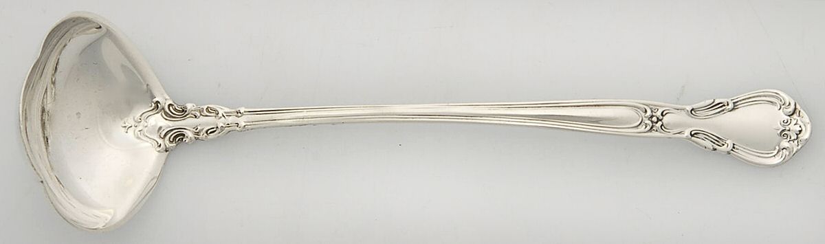 Chantilly (Sterling, 1895, Lion-Anchor-G, No Mono) Mayonnaise Ladle by Gorham Silver-1