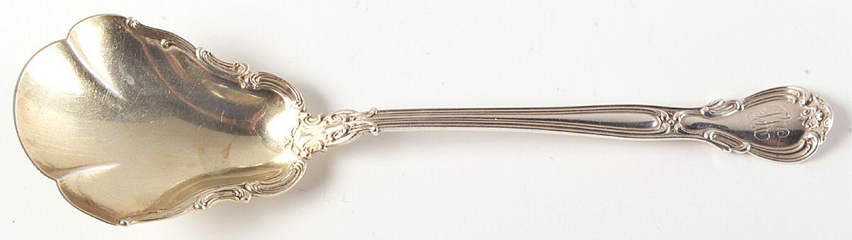 Chantilly (Sterling, 1895, Lion-Anchor-G, No Mono) Oversize Solid Salad Serving Spoon by Gorham Silver-1