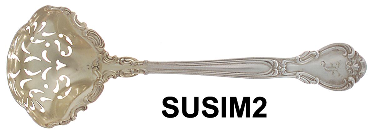 Chantilly (Sterling, 1895, Lion-Anchor-G, No Mono) Large Sugar Sifter by Gorham Silver-1