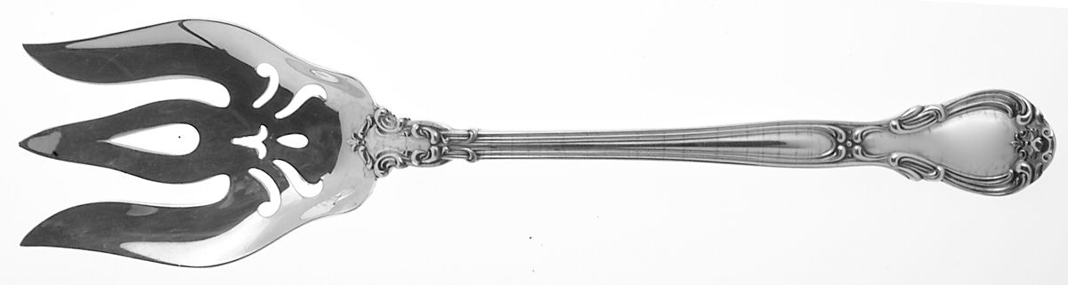 Chantilly (Sterling, 1895, Lion-Anchor-G, No Mono) Oversize Solid Salad Servng Fork by Gorham Silver-1