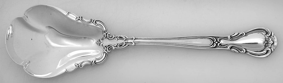 Chantilly (Sterling, 1895, Lion-Anchor-G, No Mono) Sugar Shell Spoon by Gorham Silver-1