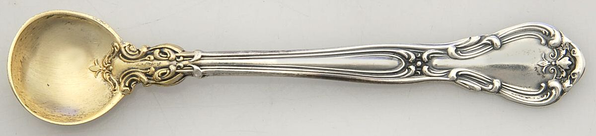 Chantilly (Sterling, 1895, Lion-Anchor-G, No Mono) Individual Salt Spoon by Gorham Silver-1