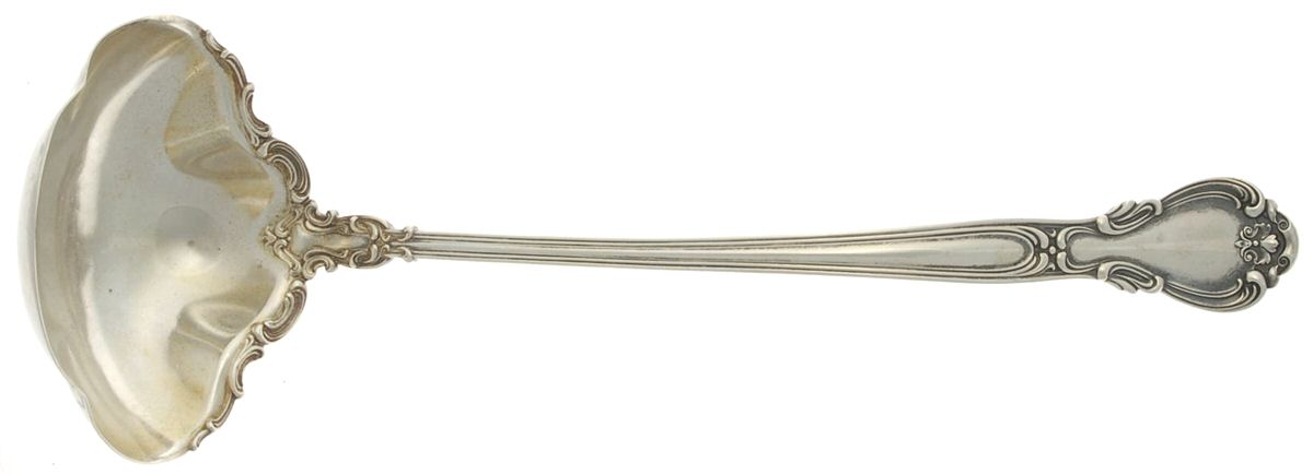 Chantilly (Sterling, 1895, Lion-Anchor-G, No Mono) Large Solid Soup Ladle by Gorham Silver-1