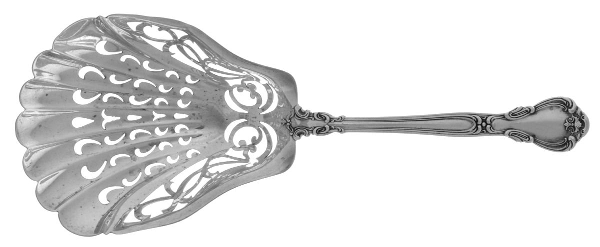 Chantilly (Sterling, 1895, Lion-Anchor-G, No Mono) Saratoga Chips Cracker Spoon by Gorham Silver-1