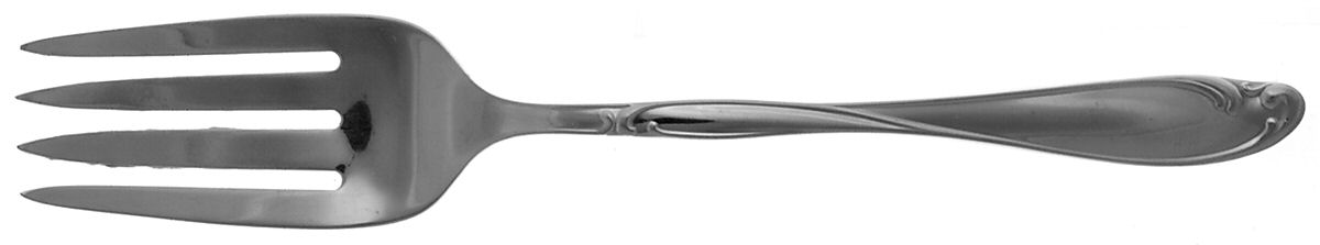 Chalet (Stainless) Medium Solid Cold Meat Serving Fork by Gorham Silver-1