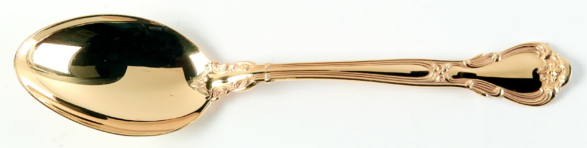 Chantilly-Gold Vermeil (Sterling, 1895) Tablespoon (Serving Spoon) by Gorham Silver-1