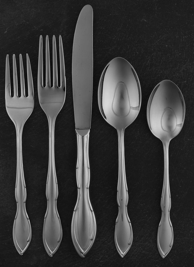 Chanson (Stainless) 5 Piece Place Setting by Gorham Silver-1