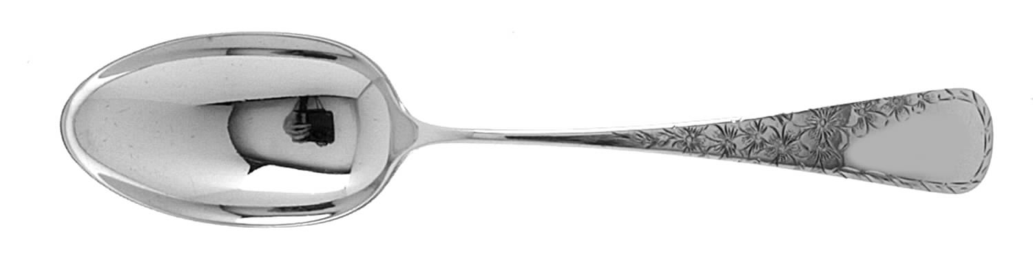 Cherry Blossom-Engraved (Sterlng, 1894) Tablespoon (Serving Spoon) by Gorham Silver-1