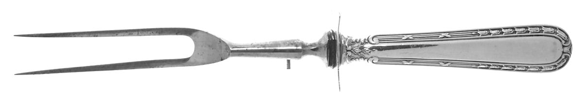 Chesterfield (Sterling, 1908) Large Stainless-Prong Roast Carving Fork by Gorham Silver-1