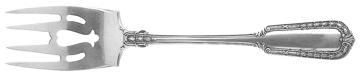 Chesterfield (Sterling, 1908) Small Solid Cold Meat Serving Fork by Gorham Silver-1