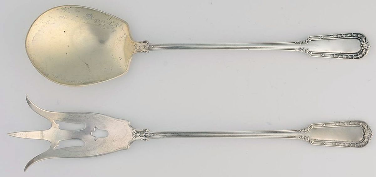 Chesterfield (Sterling, 1908) 2 Pc Large Lettuce Serving Set by Gorham Silver-1