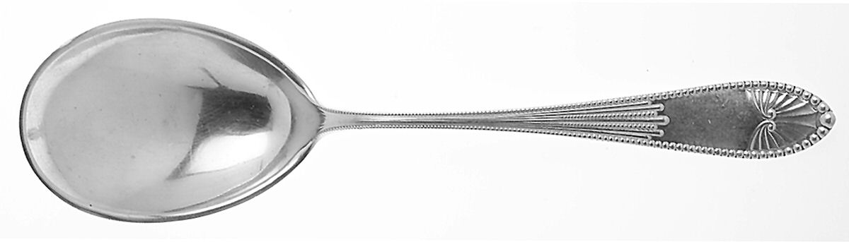 Chippendale (Sterling, 1890) Solid Pudding Spoon by Gorham Silver-1
