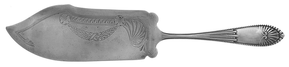 Chippendale (Sterling, 1890) Large Solid Fish Serving Knife by Gorham Silver-1