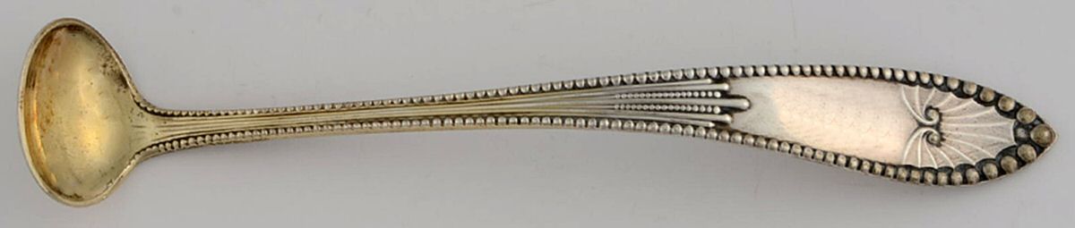Chippendale (Sterling, 1890) Mustard Spoon by Gorham Silver-1