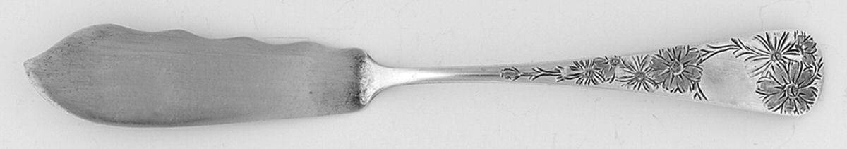 Chrysanthemum (Sterling, 1885) Flat Handle Master Butter Knife by Gorham Silver-1