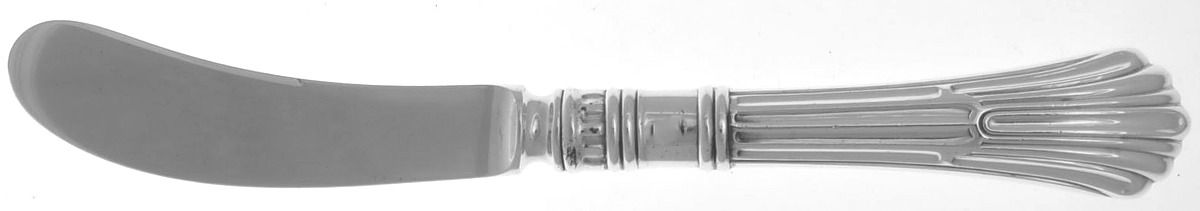 Churchill (Silverplate, 1905) Hollow Handle Paddle Butter Spreader (Solid) by Gorham Silver-1