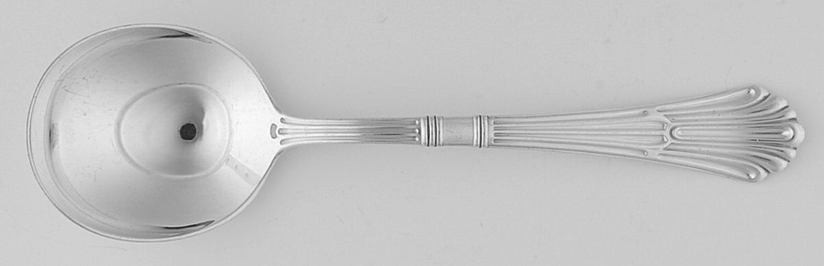 Churchill (Silverplate, 1905) Round Bowl Soup Spoon (Gumbo) by Gorham Silver-1