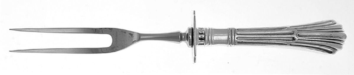 Churchill (Silverplate, 1905) Small Steak Carving Fork with Stainless Prongs by Gorham Silver-1