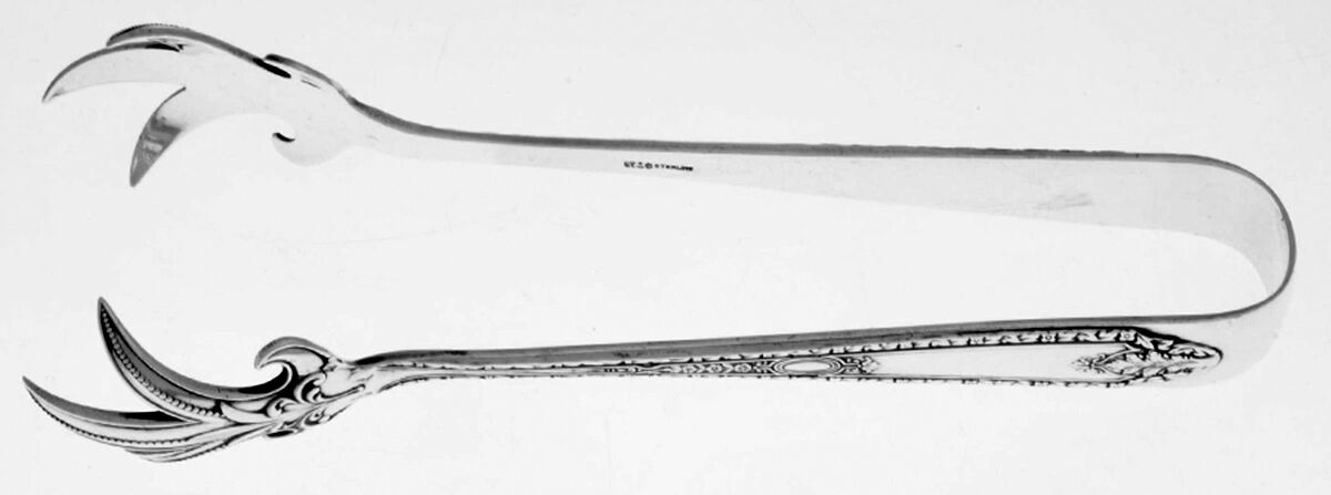 Cinderella (Sterling, 1925) Large Ice Serving Tongs with Claw Tips by Gorham Silver-1