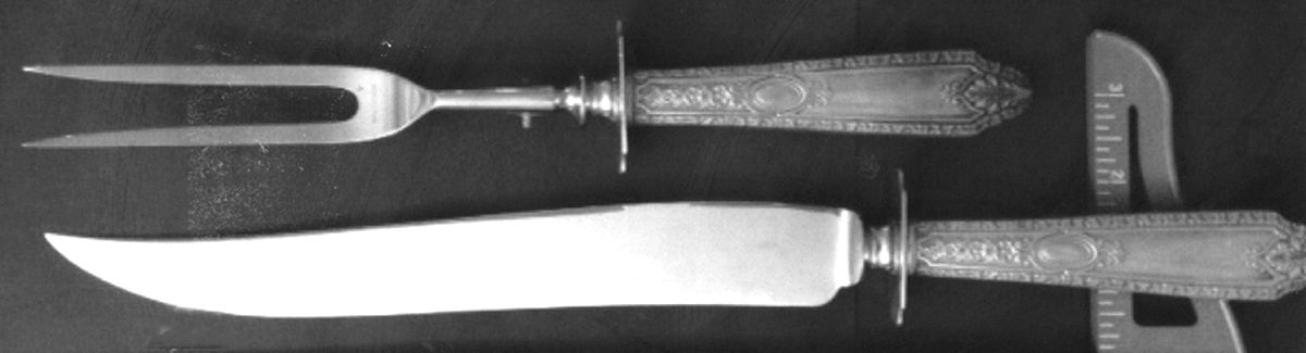 Cinderella (Sterling, 1925) Large 2-Piece Roast Carving Set w/Stainless Blade by Gorham Silver-1