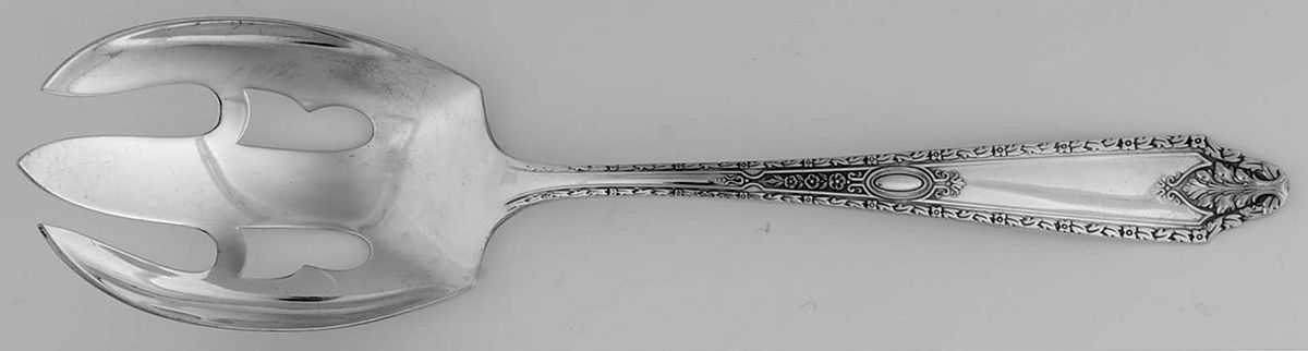Cinderella (Sterling, 1925) Solid Salad Serving Fork by Gorham Silver-1