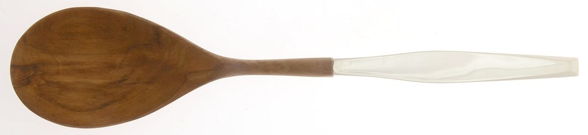 Classique (Sterling, 1961) Salad Serving Spoon with Wooden Bowl by Gorham Silver-1