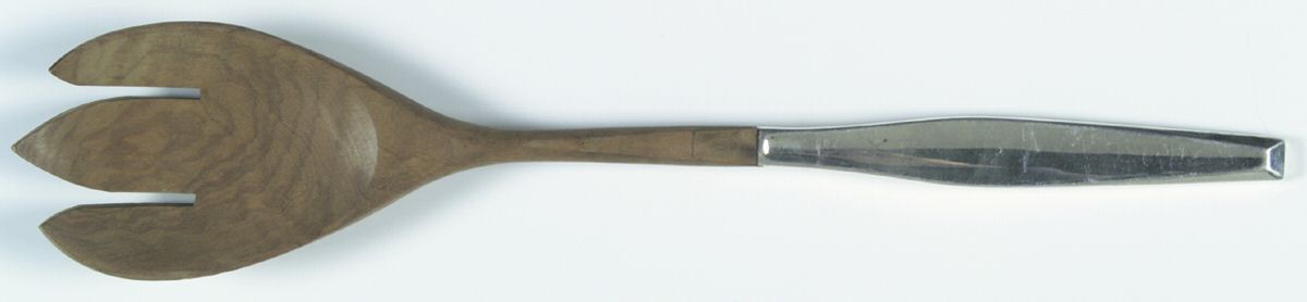Classique (Sterling, 1961) Salad Serving Fork with Wooden Prongs by Gorham Silver-1