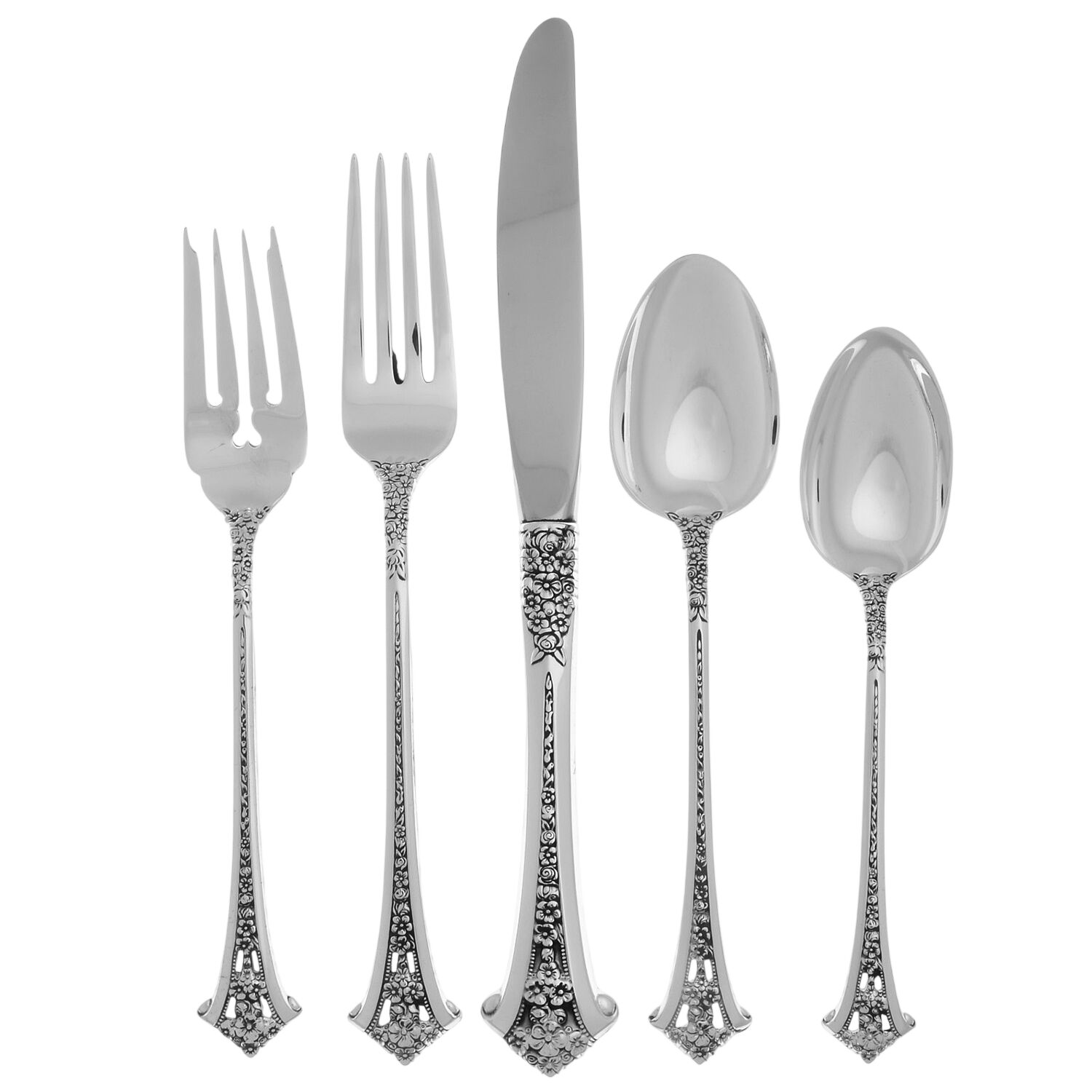 Classic Bouquet (Sterling, 1972) 40 Piece Estate Set by Gorham Silver-1