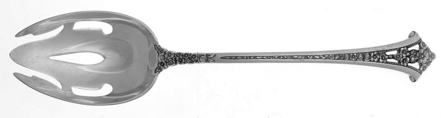 Classic Bouquet (Sterling, 1972) Pierced Tablespoon (Serving Spoon) by Gorham Silver-1