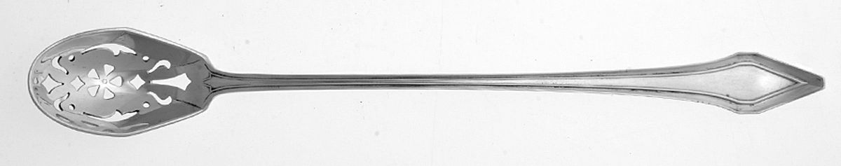 Clermont (Sterling, 1915, No Monograms) Pierced Bowl Long Handle Olive Spoon by Gorham Silver-1