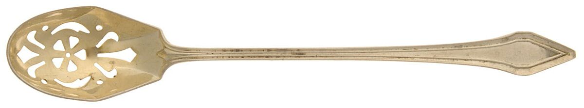 Clermont (Sterling, 1915, No Monograms) Pierced Bowl Short Handle Olive Spoon by Gorham Silver-1