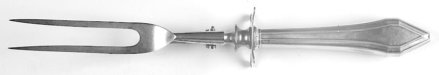 Clermont (Sterling, 1915, No Monograms) Large Stainless-Prong Roast Carving Fork by Gorham Silver-1