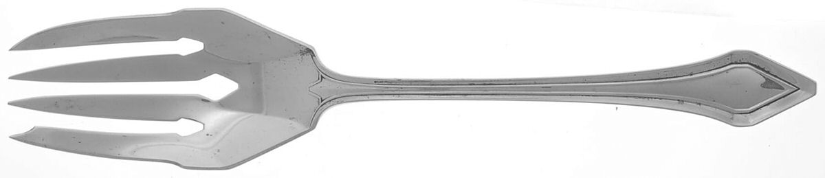 Clermont (Sterling, 1915, No Monograms) Medium Solid Cold Meat Serving Fork by Gorham Silver-1