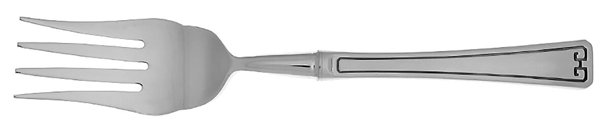 Classic Key (Stainless) Cold Meat Fork Large, Stainless Tines HC by Gorham Silver-1
