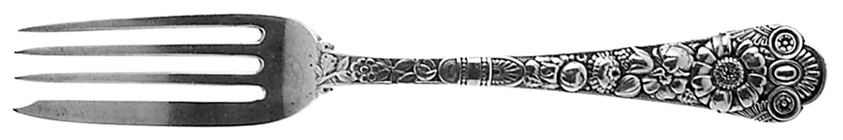 Cluny (Sterling, 1880-1883) Small Solid Cold Meat Serving Fork by Gorham Silver-1