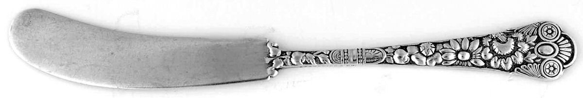 Cluny (Sterling, 1880-1883) Flat Handle Butter Spreader by Gorham Silver-1