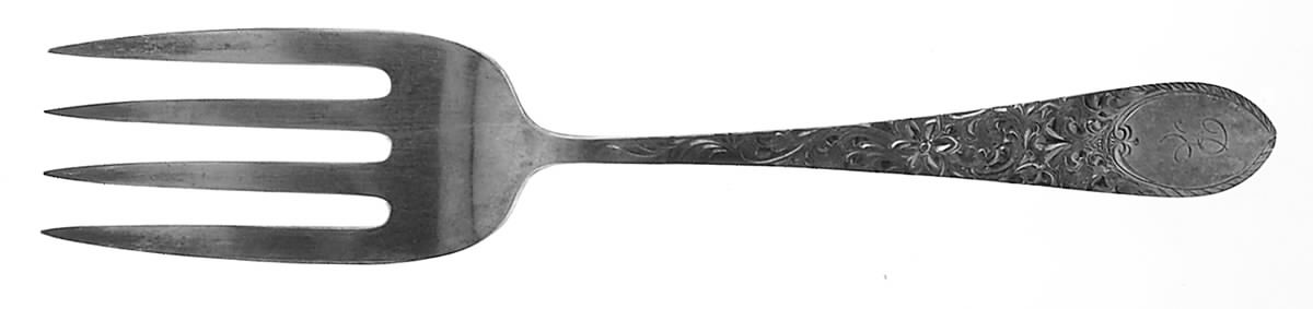 Colonial Engraved (Sterling) Solid Serving Fork by Gorham Silver-1
