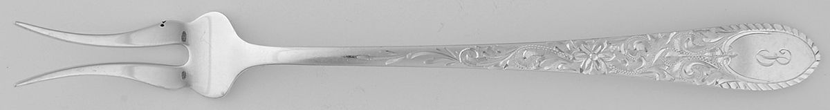 Colonial Engraved (Sterling) Short Handle Pickle/Olive Fork by Gorham Silver-1