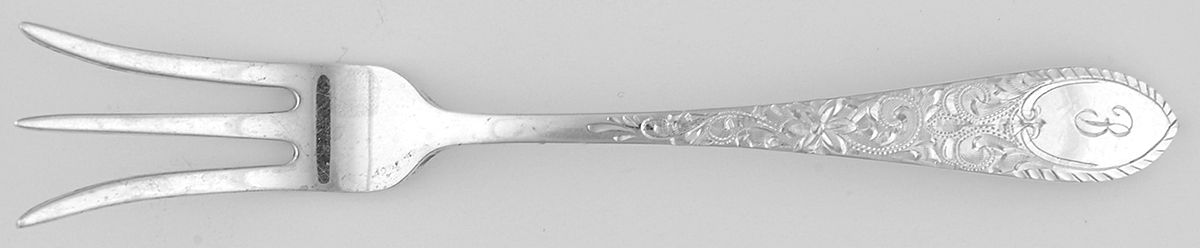 Colonial Engraved (Sterling) Lemon Fork by Gorham Silver-1